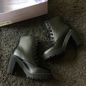 Madden Girl lace up booties